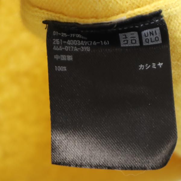 UNIQLO ユニクロ カシミヤ100% 長袖 Vネック ニット XS イエロー セーター レディース
