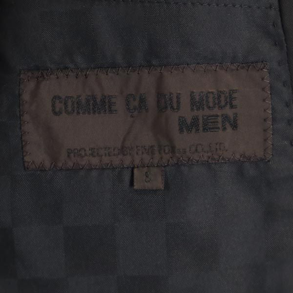 COMME CA DU MODE コムサデモード ストライプ スーツ 上下 セットアップ S ブラック系 メンズ