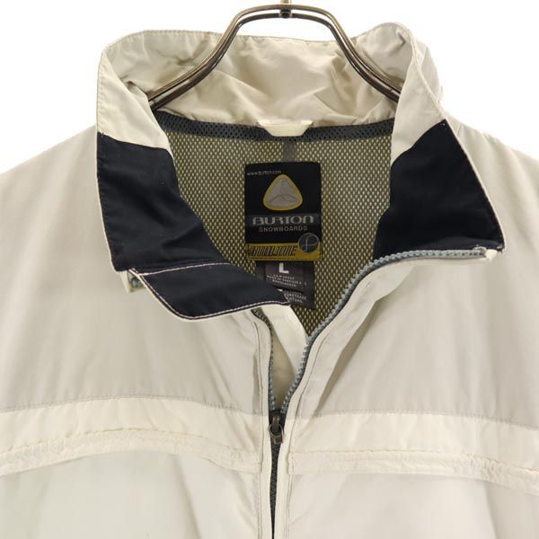 BURTON バートン スノーボード ナイロンジャケット L グレー×白 裏メッシュ メンズ