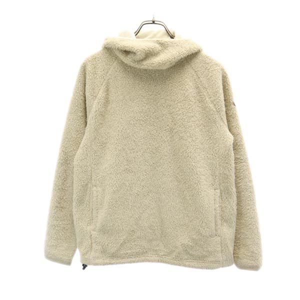 BURTON バートン スノーボード 長袖 プルオーバー ボア フリースジャケット XS ベージュ系 ロゴ スキー フード メンズ