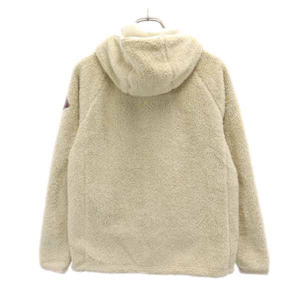 BURTON バートン スノーボード 長袖 プルオーバー ボア フリースジャケット XS ベージュ系 ロゴ スキー フード メンズ