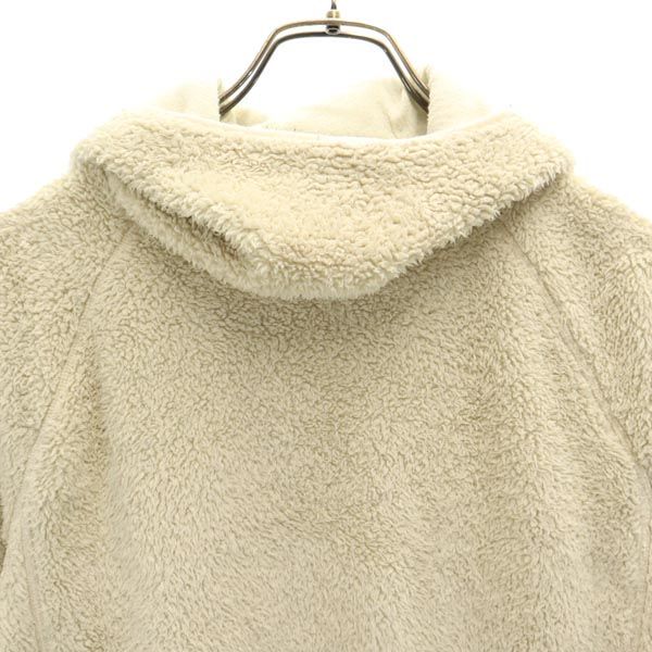 BURTON バートン スノーボード 長袖 プルオーバー ボア フリースジャケット XS ベージュ系 ロゴ スキー フード メンズ