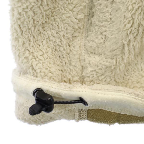 BURTON バートン スノーボード 長袖 プルオーバー ボア フリースジャケット XS ベージュ系 ロゴ スキー フード メンズ