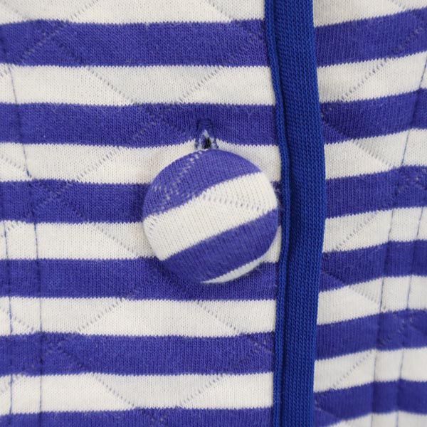 TSUMORI CHISATO ツモリチサト スリーブ ボーダー 長袖 ナイトウェア キルティングジャケット M ブルー系 SLEEP レディース