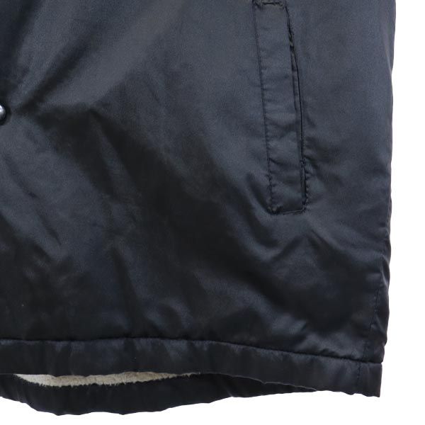 adidas アディダス 80s デサント製 ヴィンテージ バックトレフォイルロゴ 中綿コート 160 ブラック 裏ボア キッズ