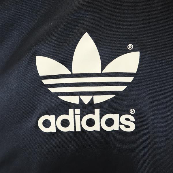 adidas アディダス 80s デサント製 ヴィンテージ バックトレフォイルロゴ 中綿コート 160 ブラック 裏ボア キッズ