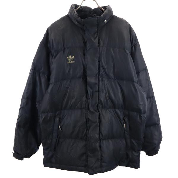 adidas アディダス 80s デサント製 ヴィンテージ ナイロンジャケット L-O ブラック系 メンズ