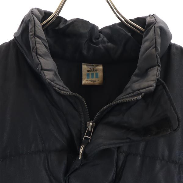 adidas アディダス 80s デサント製 ヴィンテージ ナイロンジャケット L-O ブラック系 メンズ