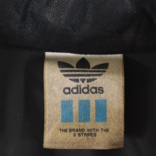 adidas アディダス 80s デサント製 ヴィンテージ ナイロンジャケット L-O ブラック系 メンズ