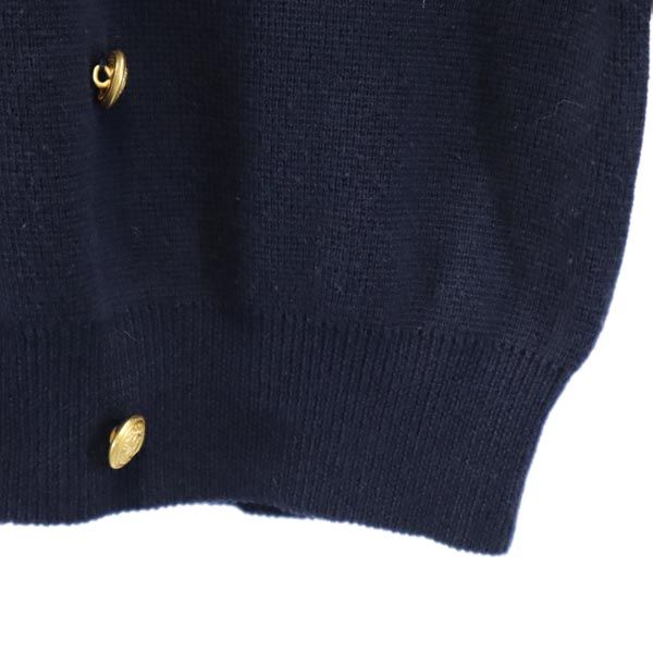 BURBERRY バーバリー 三陽商会 長袖 ニット カーディガン 130A ネイビー系 ロゴ コットンブレンド キッズ