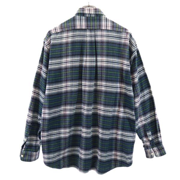 CHAPS チャップス ラルフローレン チェック 長袖 ボタンダウンシャツ L ネイビー系 RALPH LAUREN メンズ