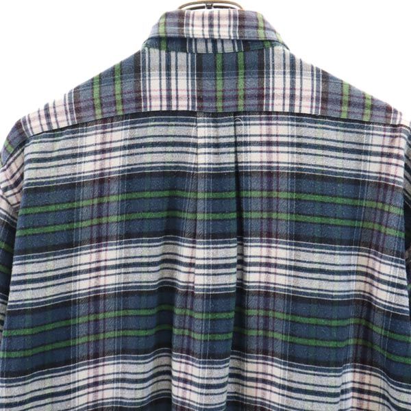 CHAPS チャップス ラルフローレン チェック 長袖 ボタンダウンシャツ L ネイビー系 RALPH LAUREN メンズ