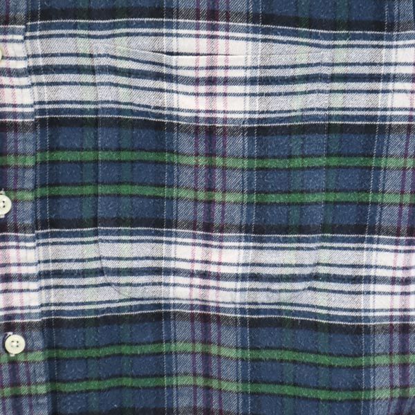 CHAPS チャップス ラルフローレン チェック 長袖 ボタンダウンシャツ L ネイビー系 RALPH LAUREN メンズ