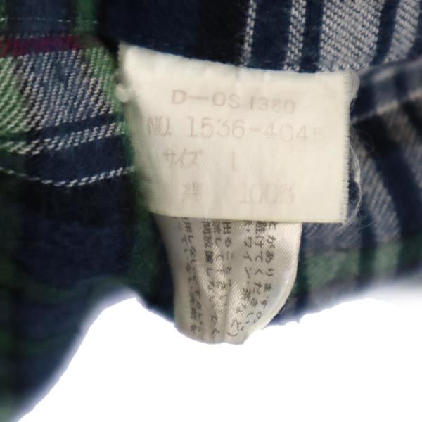 CHAPS チャップス ラルフローレン チェック 長袖 ボタンダウンシャツ L ネイビー系 RALPH LAUREN メンズ