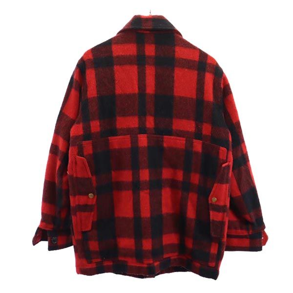 Wrangler ラングラー 70s ヴィンテージ チェック 長袖 ジャケット L レッド系 メンズ