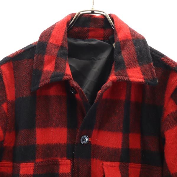 Wrangler ラングラー 70s ヴィンテージ チェック 長袖 ジャケット L レッド系 メンズ