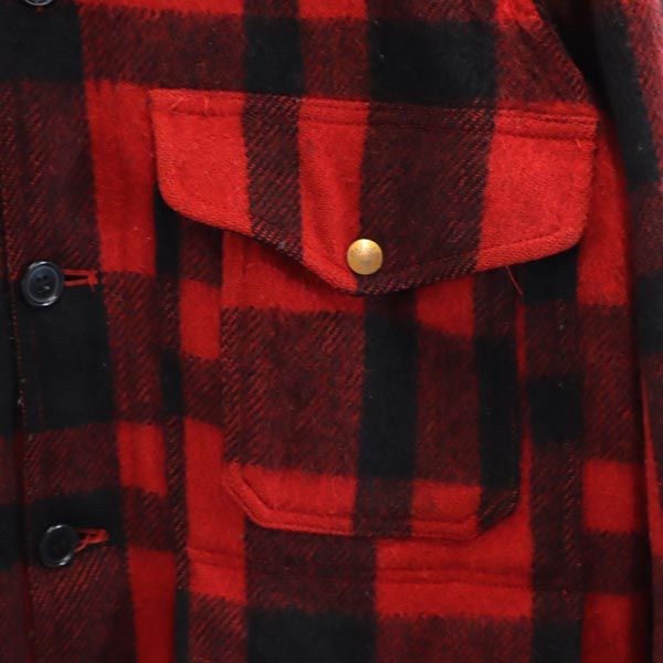 Wrangler ラングラー 70s ヴィンテージ チェック 長袖 ジャケット L レッド系 メンズ