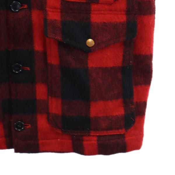 Wrangler ラングラー 70s ヴィンテージ チェック 長袖 ジャケット L レッド系 メンズ
