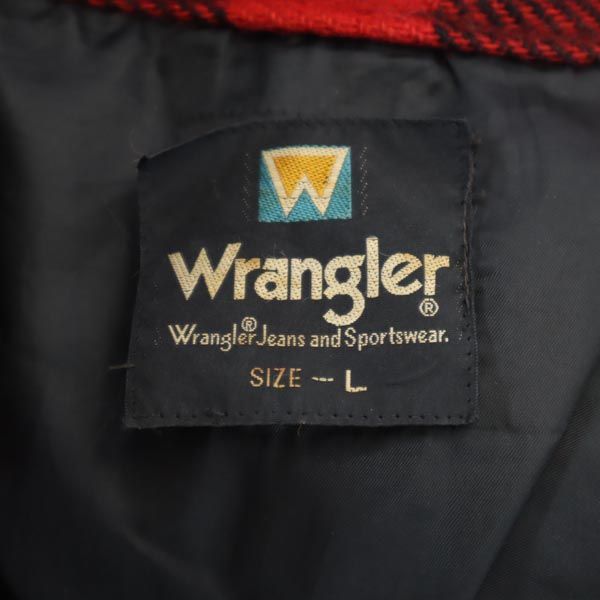 Wrangler ラングラー 70s ヴィンテージ チェック 長袖 ジャケット L レッド系 メンズ