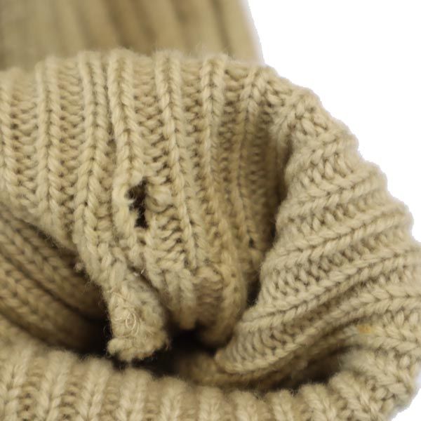 23ku 23区 長袖 袖リブニット レザージャケット 40 ベージュ系 本革 レディース