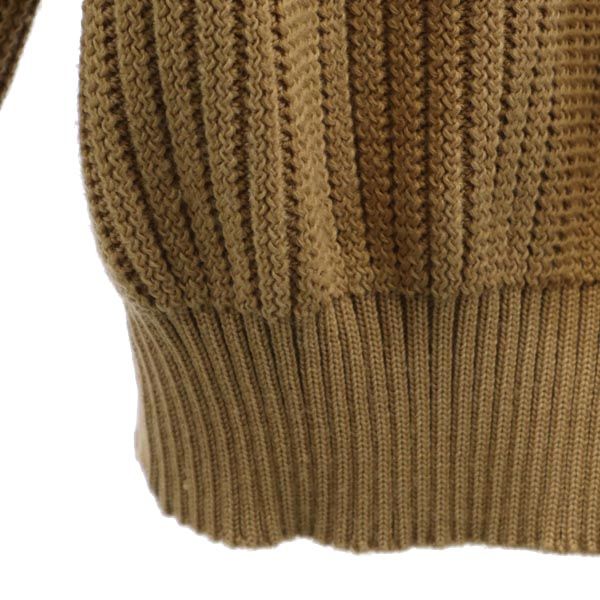 長袖 スエード調 ニット切替 ジップジャケット L ブラウン系 メンズ