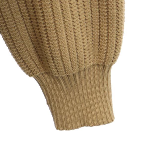 長袖 スエード調 ニット切替 ジップジャケット L ブラウン系 メンズ