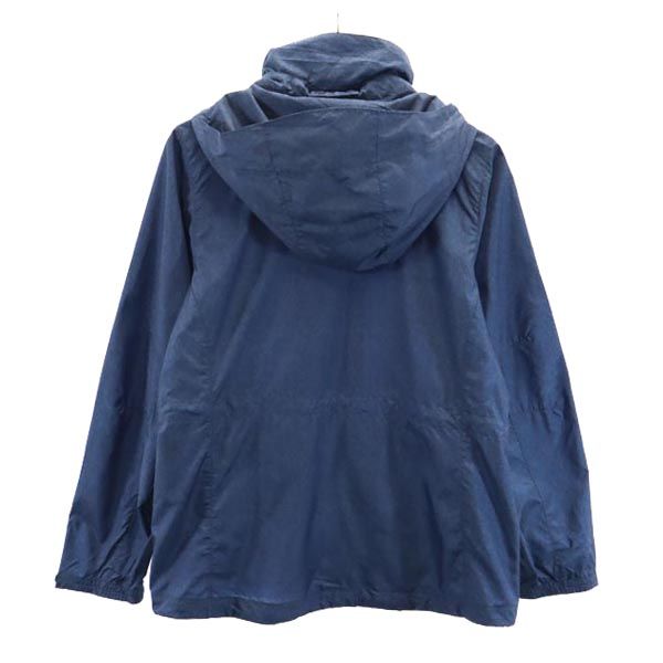 Columbia コロンビア 長袖 アウトドアジャケット M ネイビー系 ロゴ フード レディース