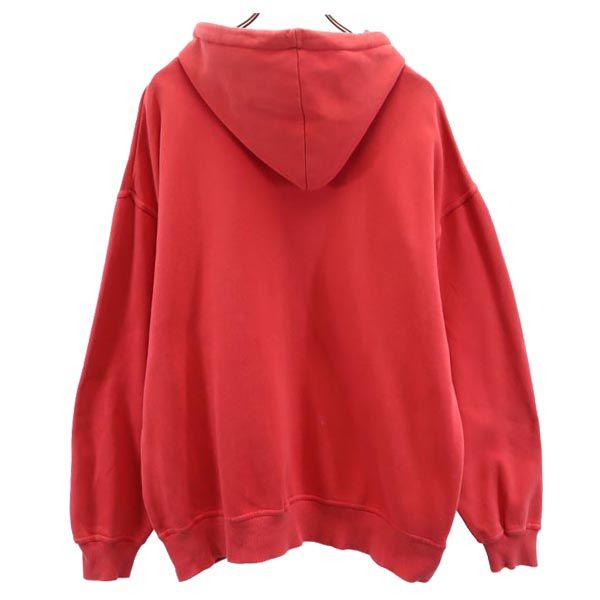 フィラ 90s オールド 長袖 スウェットパーカー L レッド系 FILA 裏起毛 ロゴ メンズ