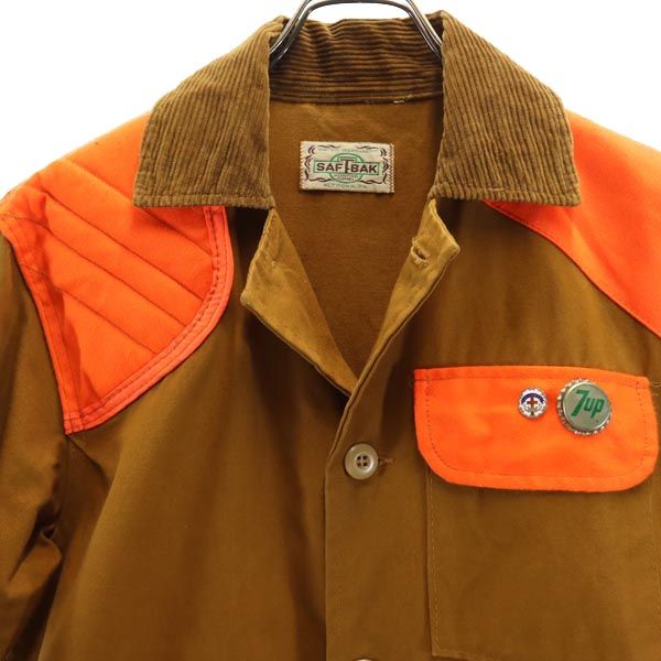 SAFTBAK 70s ハンディング ヴィンテージ ジャケット ブラウン×オレンジ ヴィンテージ メンズ
