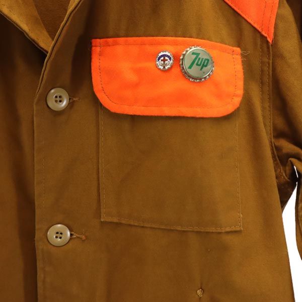 SAFTBAK 70s ハンディング ヴィンテージ ジャケット ブラウン×オレンジ ヴィンテージ メンズ