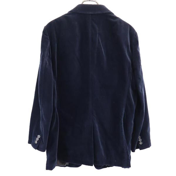 ARMANI アルマーニ ベロア調 テーラードジャケット 48 ネイビー メンズ
