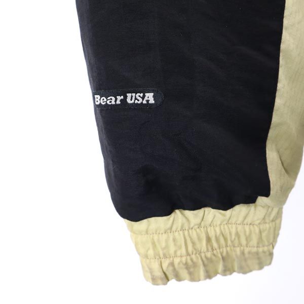 Bear ベアー リバーシブル ダウンジャケット S アイボリー_黒/赤 ロゴ刺繍 メンズ