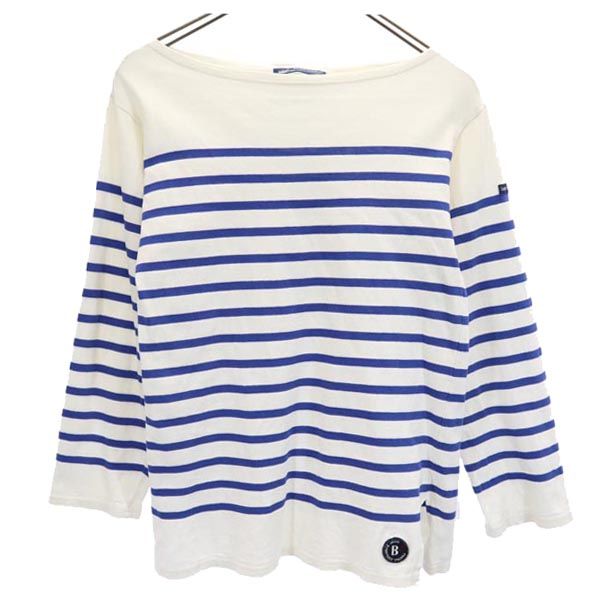 SAINT JAMES セントジェームス ボーダー 長袖 Tシャツ XXS ホワイト系 ロンT メンズ