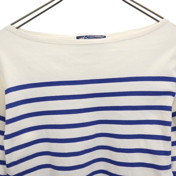 SAINT JAMES セントジェームス ボーダー 長袖 Tシャツ XXS ホワイト系 ロンT メンズ