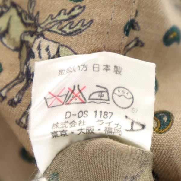 PIA SPORTS ピアスポーツ 総柄 長袖 ウールシャツ 3 ブラウン系 メンズ