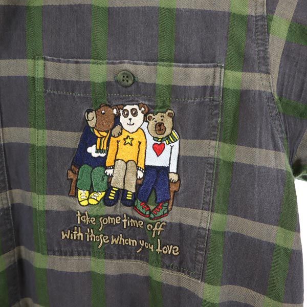 JC de CASTELBAJAC カステルバジャック スポーツ 長袖 チェックシャツ 1 グレー系 sport 刺繍 メンズ