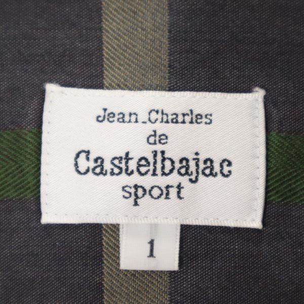 JC de CASTELBAJAC カステルバジャック スポーツ 長袖 チェックシャツ 1 グレー系 sport 刺繍 メンズ