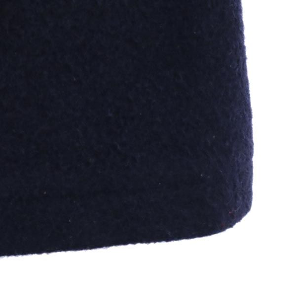 Danton ダントン 日本製 ウールブレンド ステンカラーコート 34 ネイビー くるみボタン レディース