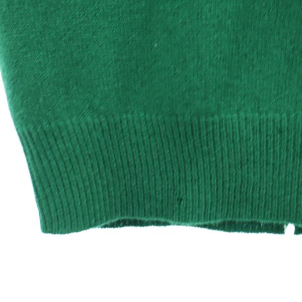 ポロバイラルフローレン ウール100% 長袖 Vネック ニット L グリーン系 Polo by Ralph Lauren セーター ロゴ メンズ