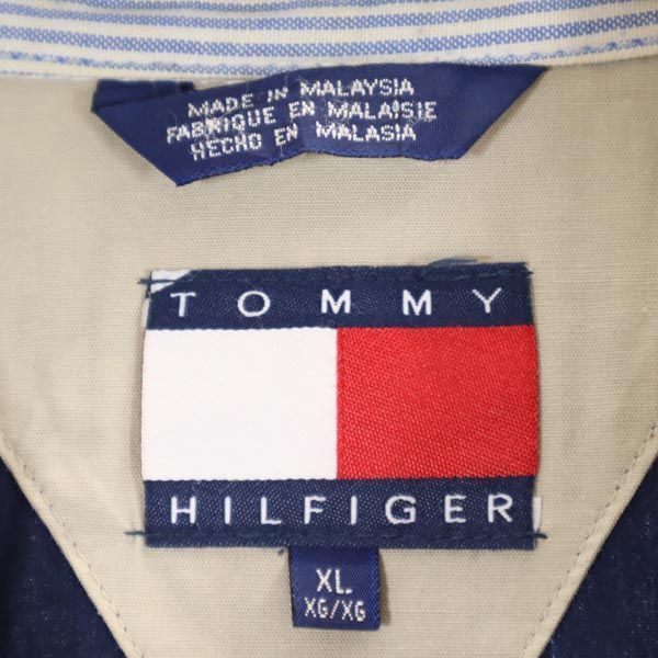 TOMMY HILFIGER トミーヒルフィガー 90s オールド ブルゾン スイングトップ XL ネイビー メンズ