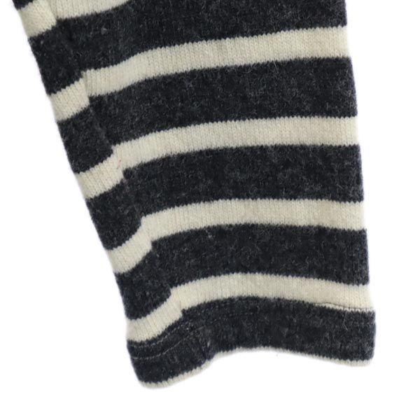 SAINT JAMES セントジェームス ウールブレンド ボーダー柄 7分袖 ニット XS ネイビー セーター レディース