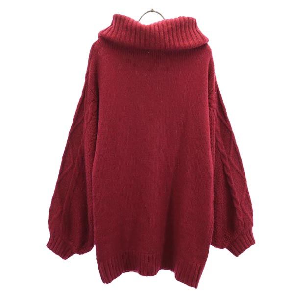TORTE トルテ 長袖 オフタートル ニット M ボルドー セーター レディース