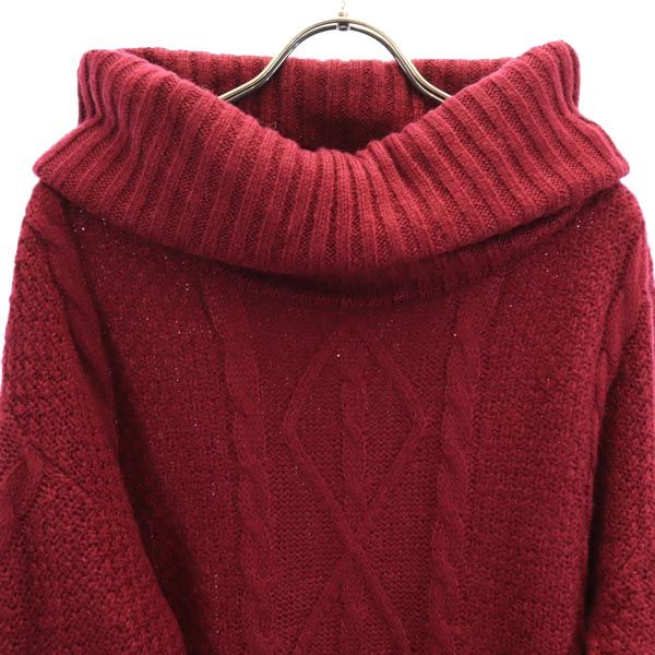TORTE トルテ 長袖 オフタートル ニット M ボルドー セーター レディース