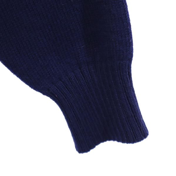 OLD オールド 90s ウール100% アンカーマーク 長袖 ニット M ネイビー セーター レディース