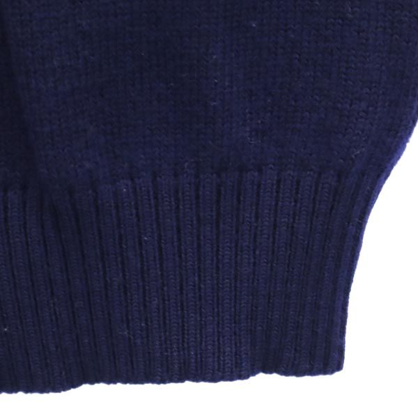 OLD オールド 90s ウール100% アンカーマーク 長袖 ニット M ネイビー セーター レディース