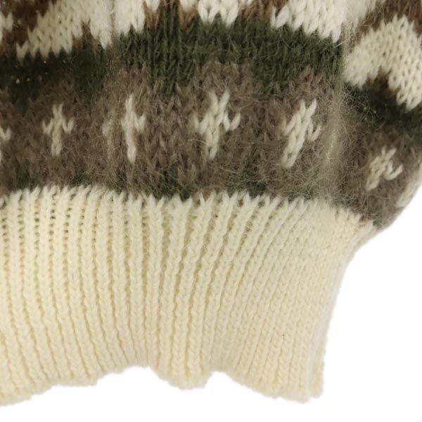 モヘヤブレンド 長袖 ニット ブラウン系 セーター メンズ