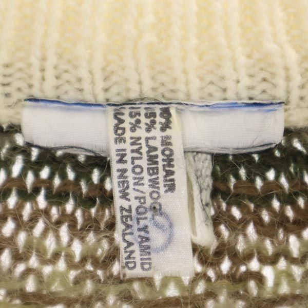 モヘヤブレンド 長袖 ニット ブラウン系 セーター メンズ