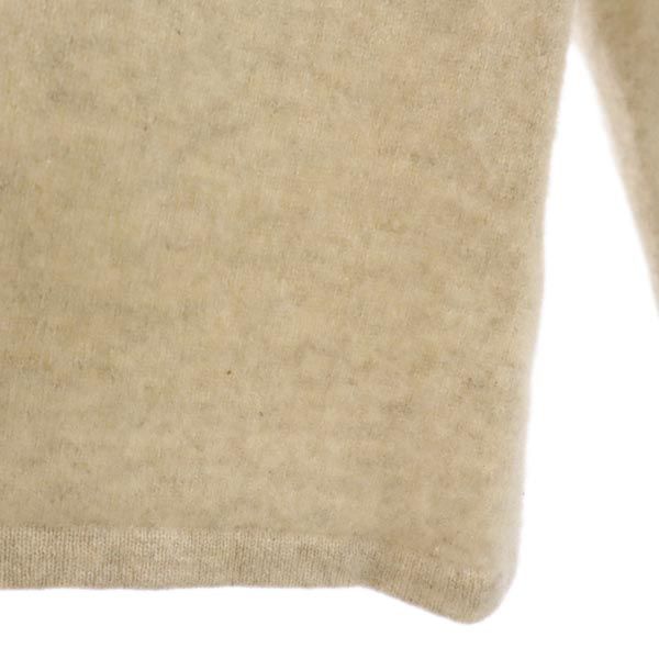 NEVADA ネバダ カシミヤ100% 7分袖 クルーネック ニット F ベージュ セーター レディース
