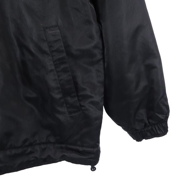 NIKE ナイキ 90s 00s 白タグ オールド ハーフジップ ナイロンジャケット M ブラック系 ロゴ 刺繍 レディース