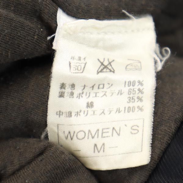 NIKE ナイキ 90s 00s 白タグ オールド ハーフジップ ナイロンジャケット M ブラック系 ロゴ 刺繍 レディース